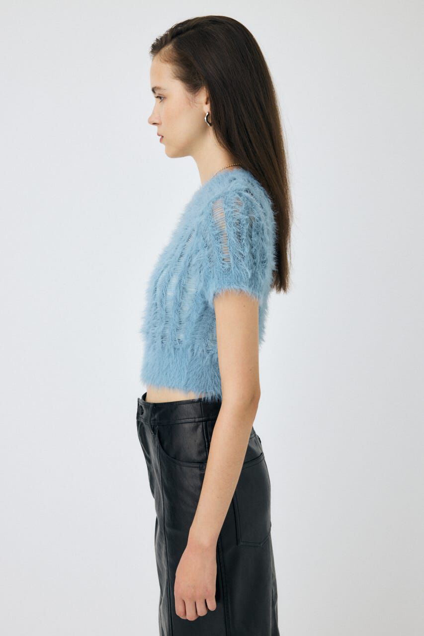 MOUSSY「SHEER SHAGGY ニット」|ニット・セーター|