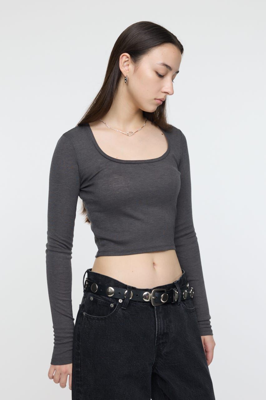 MOUSSY「SCOOP NECK ロングスリーブ TEE」|Tシャツ・カットソー|