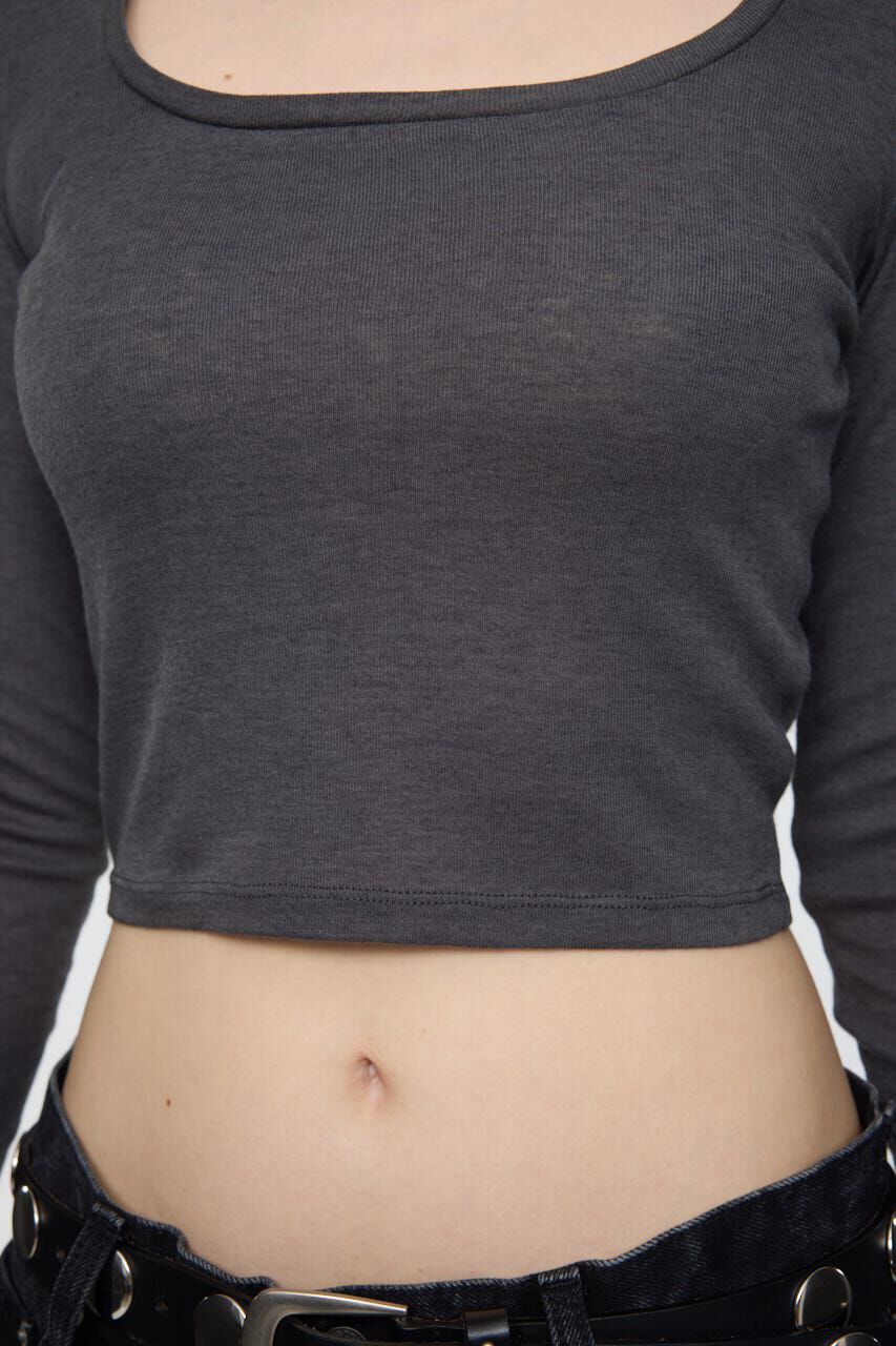 MOUSSY「SCOOP NECK ロングスリーブ TEE」|Tシャツ・カットソー|