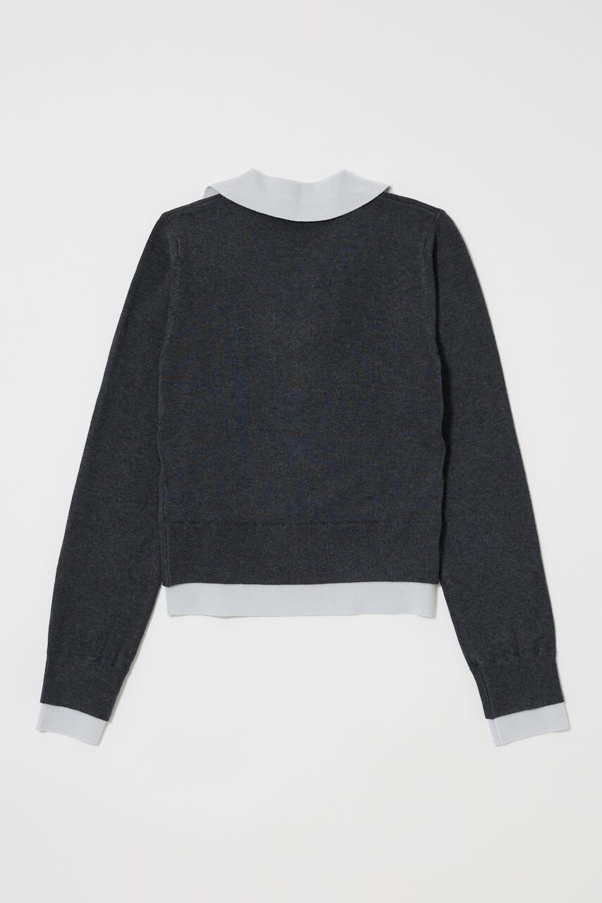 MOUSSY「DOUBLE LAYERED ニットシャツ」|シャツ・ブラウス|