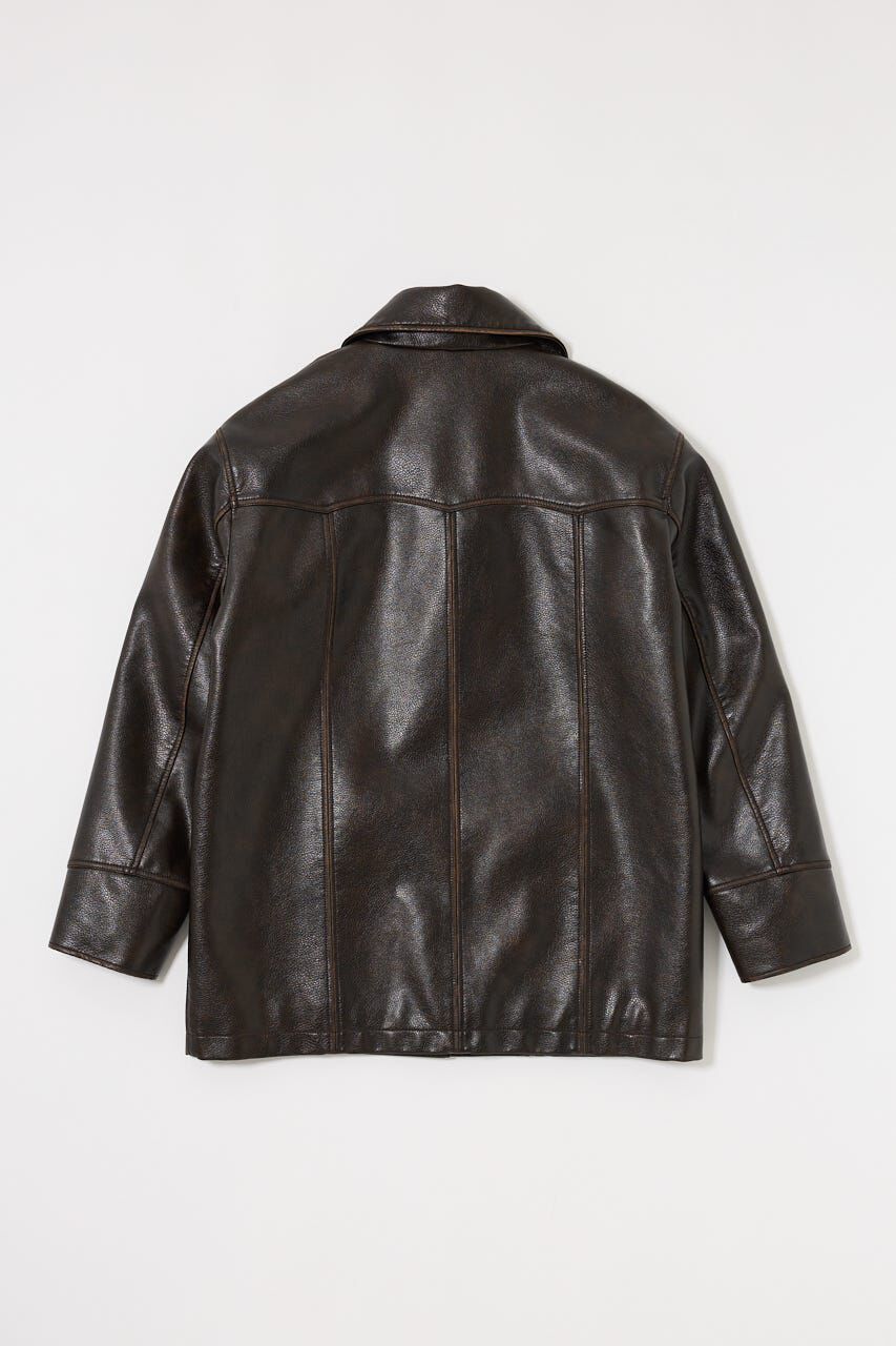 MOUSSY「F/LEATHER 70s HALF コート」|その他|