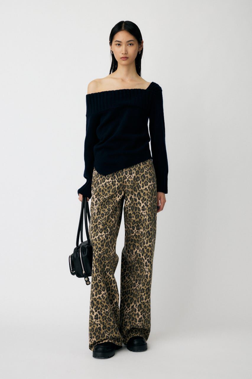 MOUSSY「LEO PRNTED WIDE ストレート」|デニム|