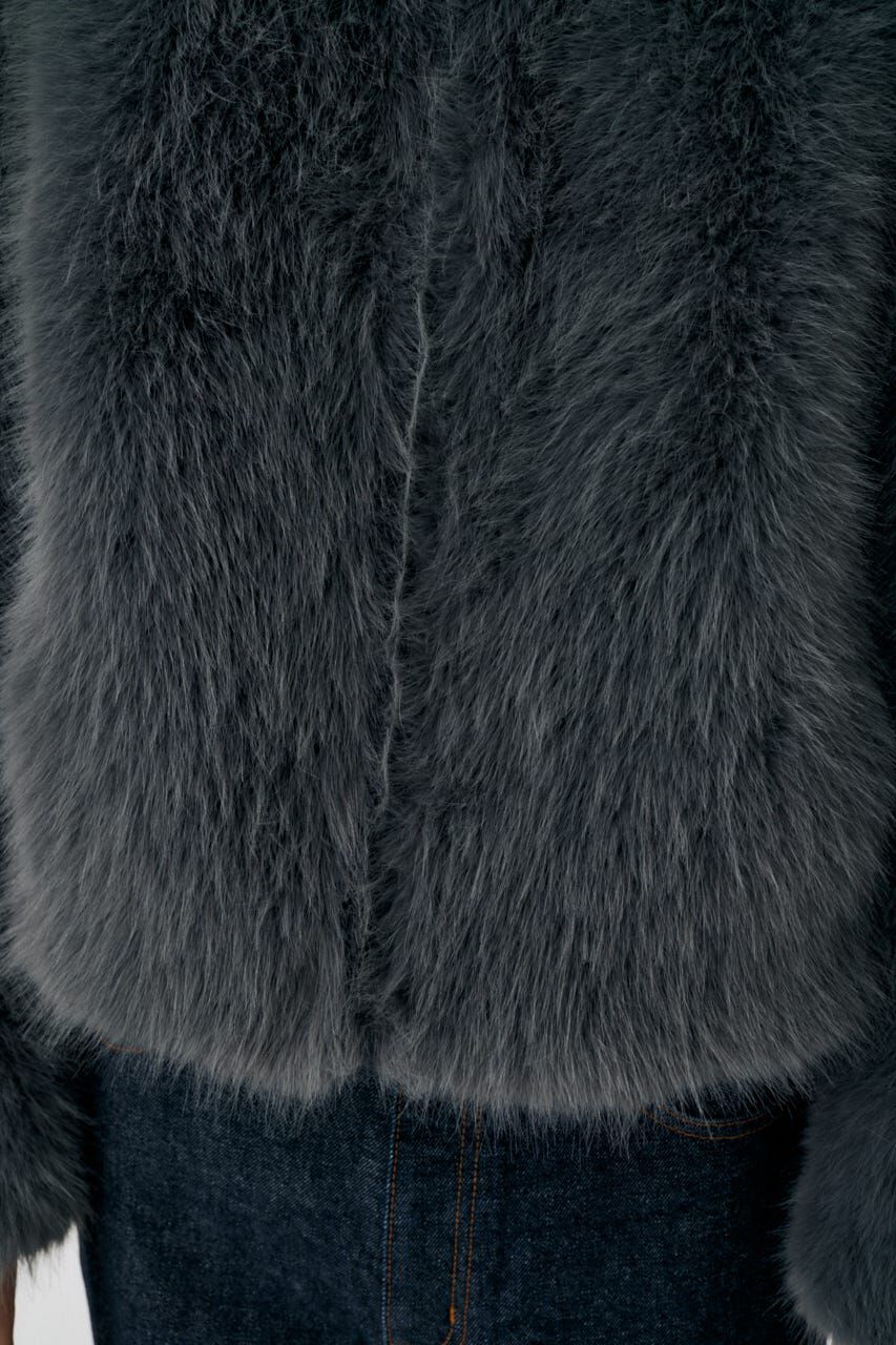 MOUSSY「F/FUR STAND COLLAR ジャケット」|ブルゾン・スタジャン|