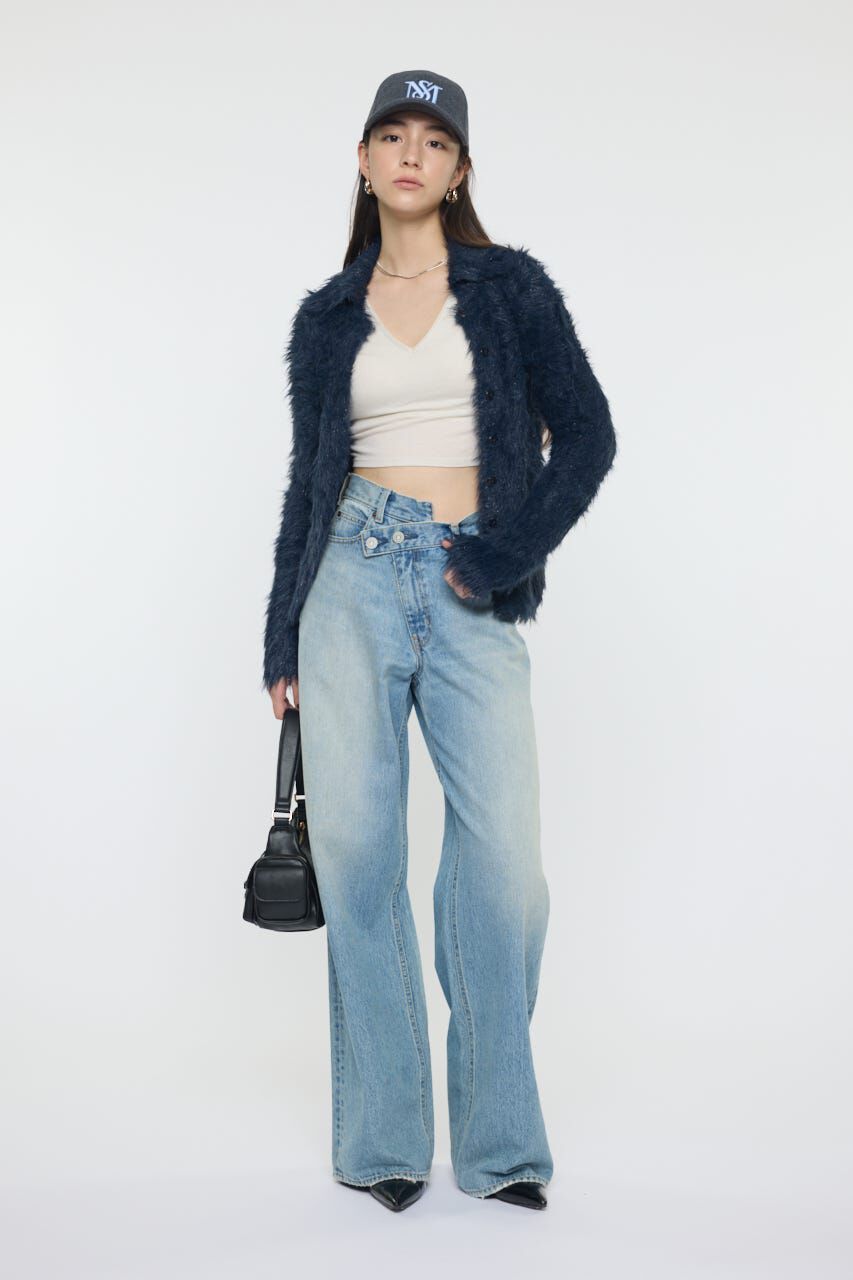 MOUSSY「FEATHER LIKE KNIT シャツ」|ニット・セーター|