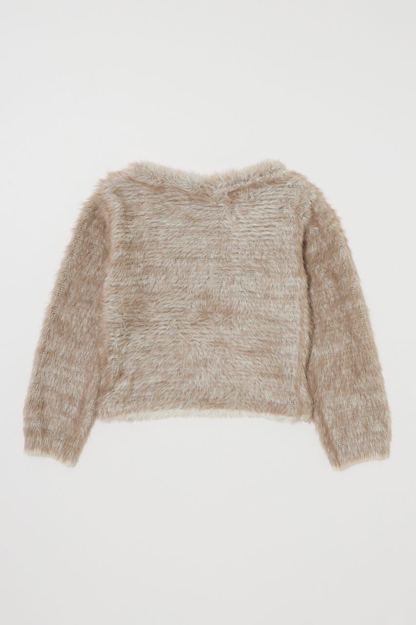 MOUSSY「FAUX FUR KNIT CROP トップス」|ニット・セーター|