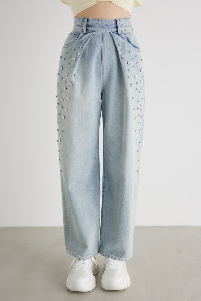 rienda「グラデーションビジュー DENIM J/W PT」|デニム|