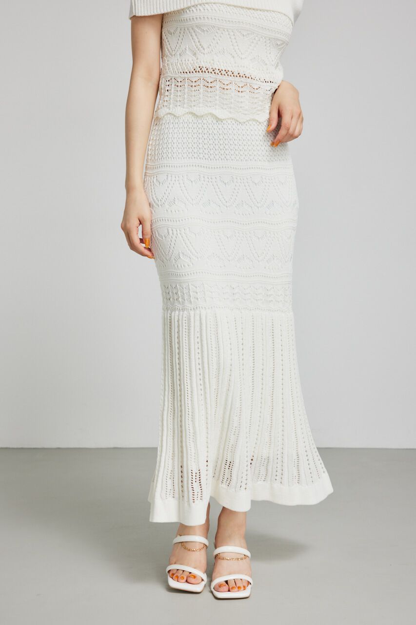 rienda「クロシェマーメイドニットスカート」|スカート|