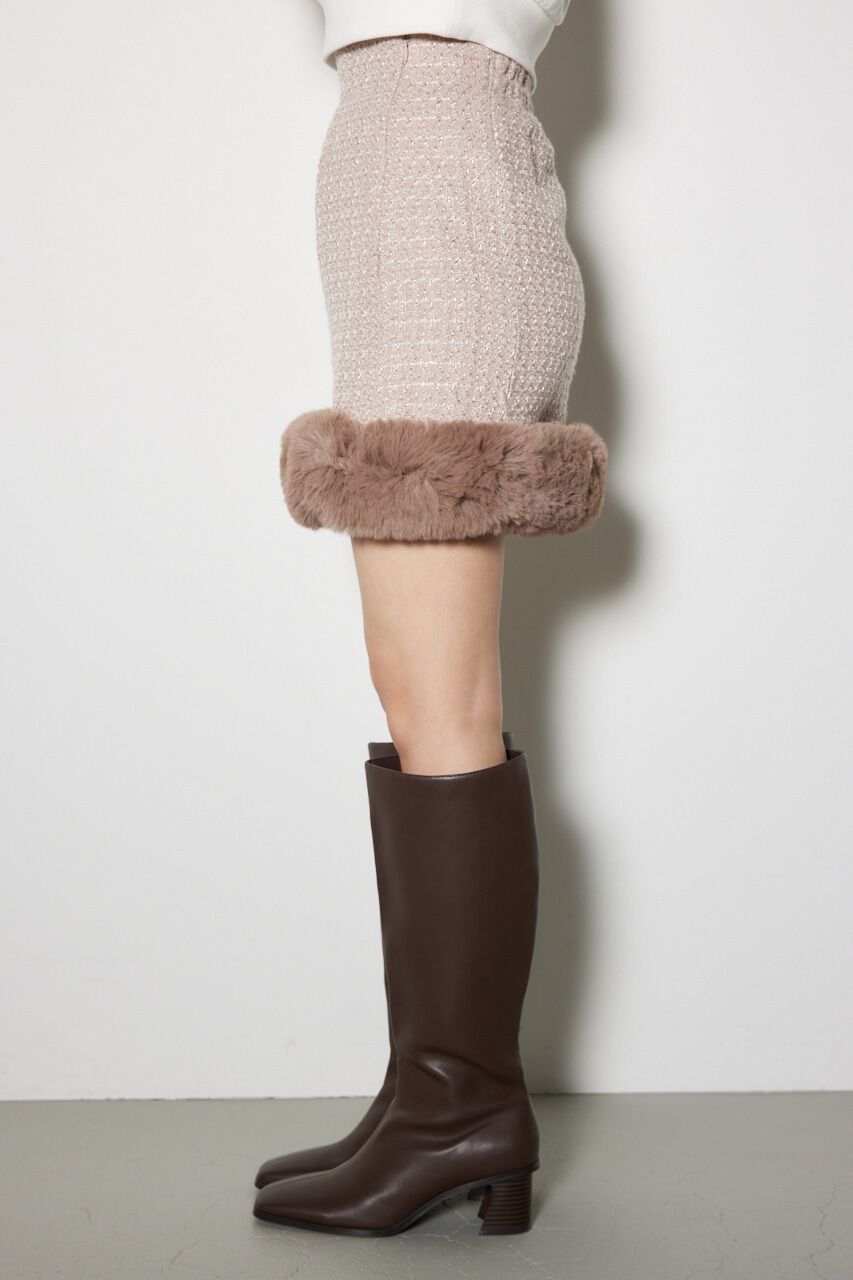 rienda「ツイードフェイクファースコートショートパンツ」|その他|