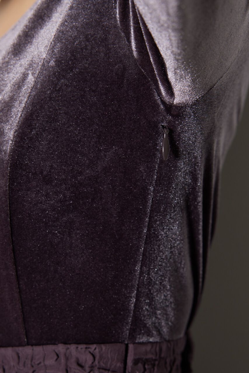 rienda「2WAYベロアフレアミニワンピース」|ワンピース|