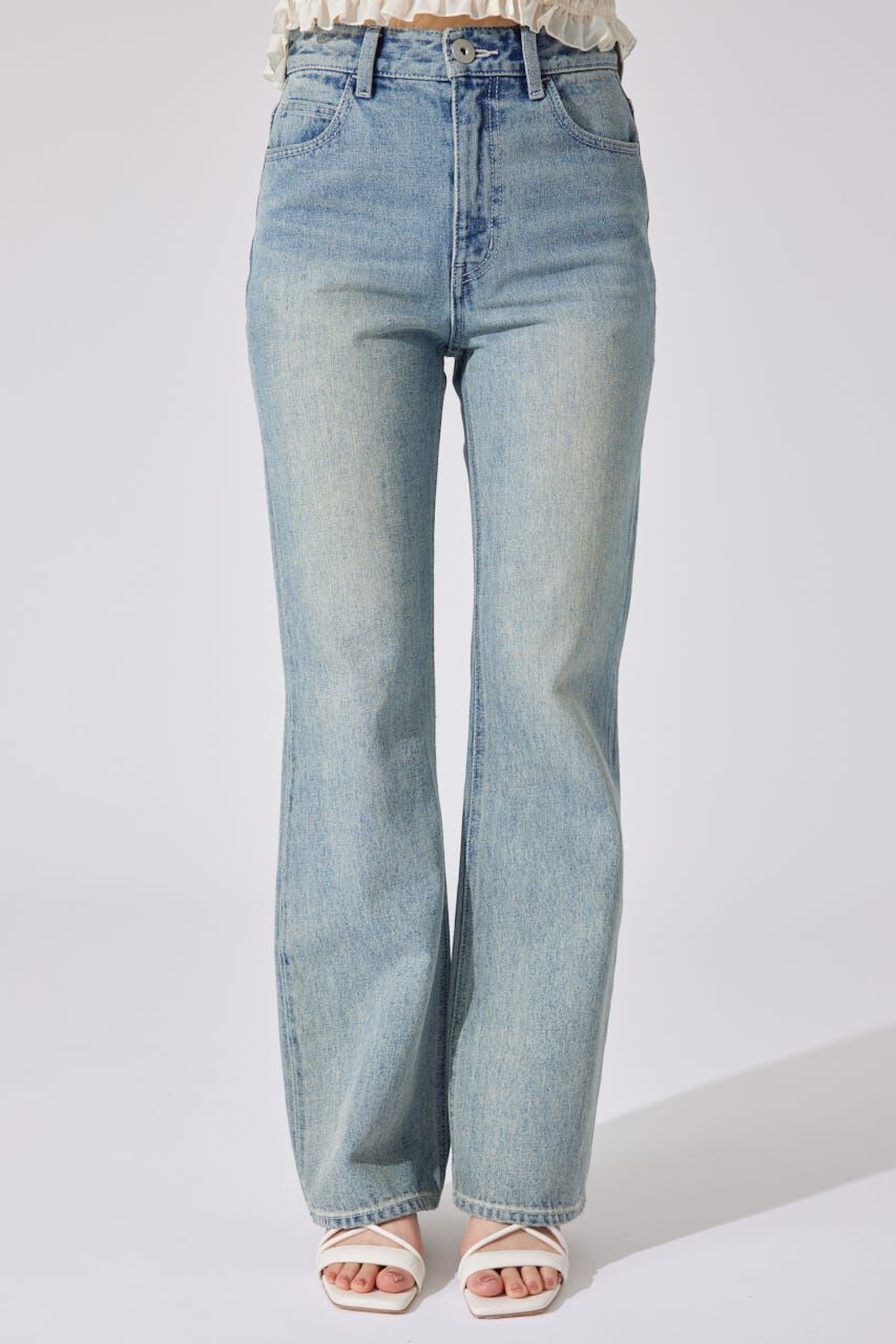 rienda「Shapely Makeジャストウエストデニムパンツ」|デニム|