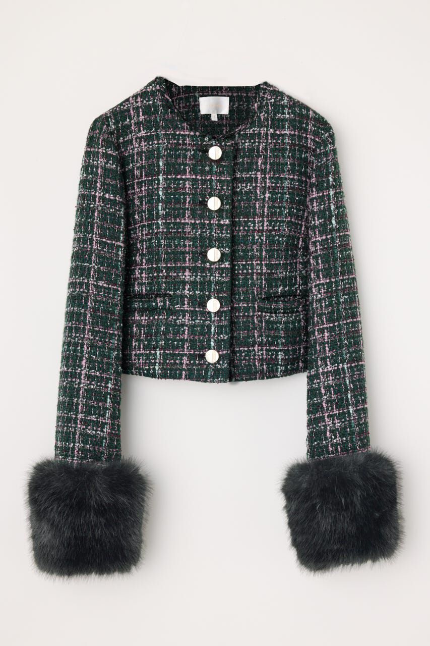 rienda「2WAYツイードショートジャケット」|その他|