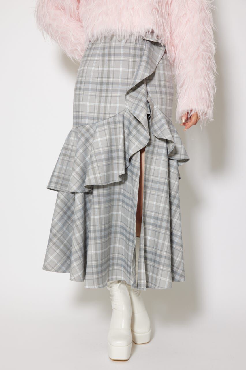 rienda「フリルスリットハイウエストスコートショートパンツ」|その他|