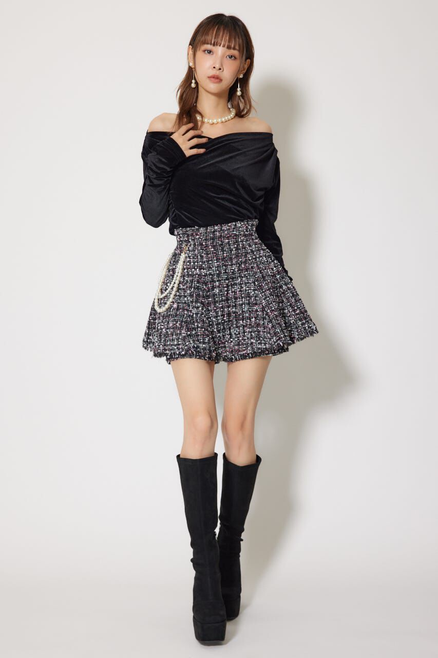 rienda「ツイードフレアスコートショートパンツ」|その他|