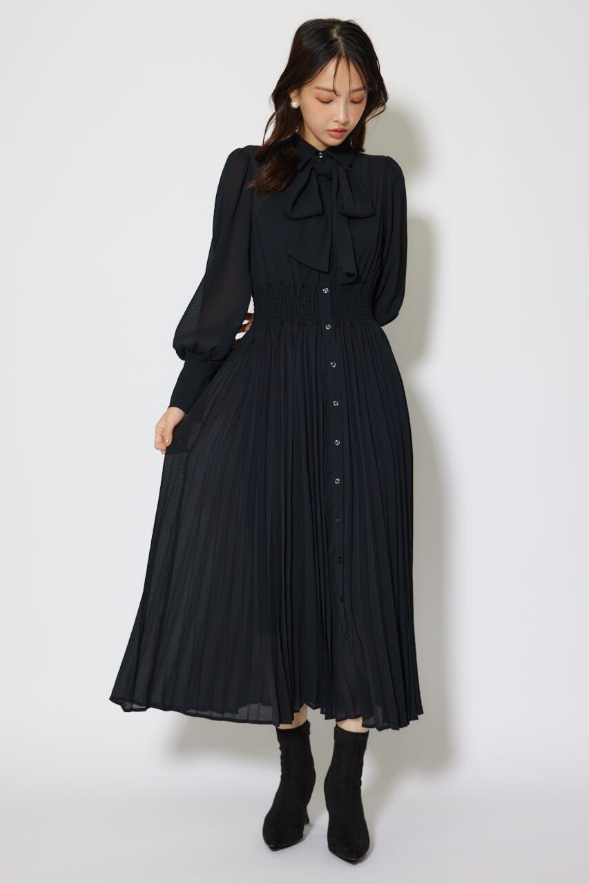 rienda「ラインフラワーボウタイワンピース」|ワンピース|