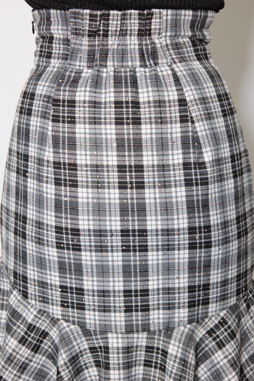 rienda「チェックフリルスリットスコートショートパンツ」|その他|