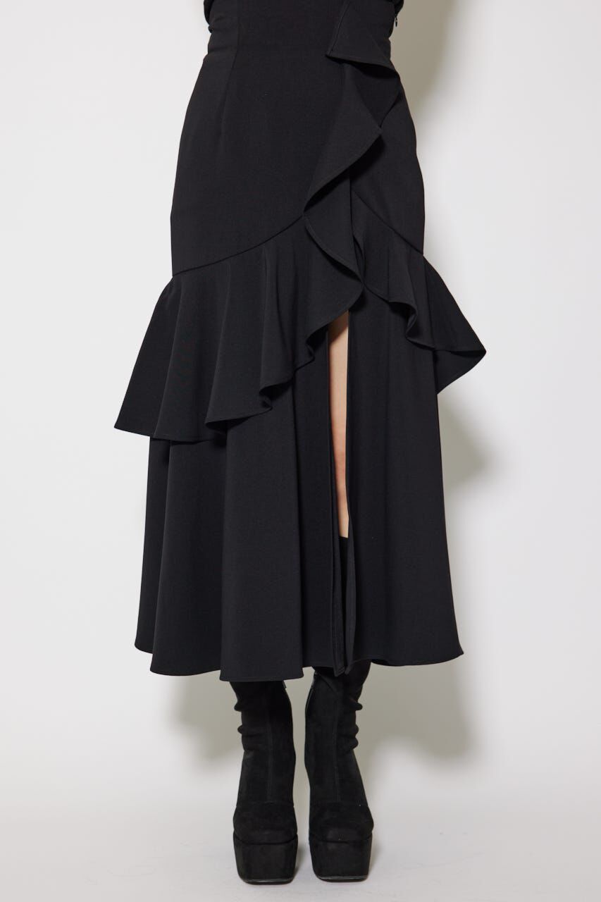 rienda「フリルスリットハイウエストスコートショートパンツ」|その他|