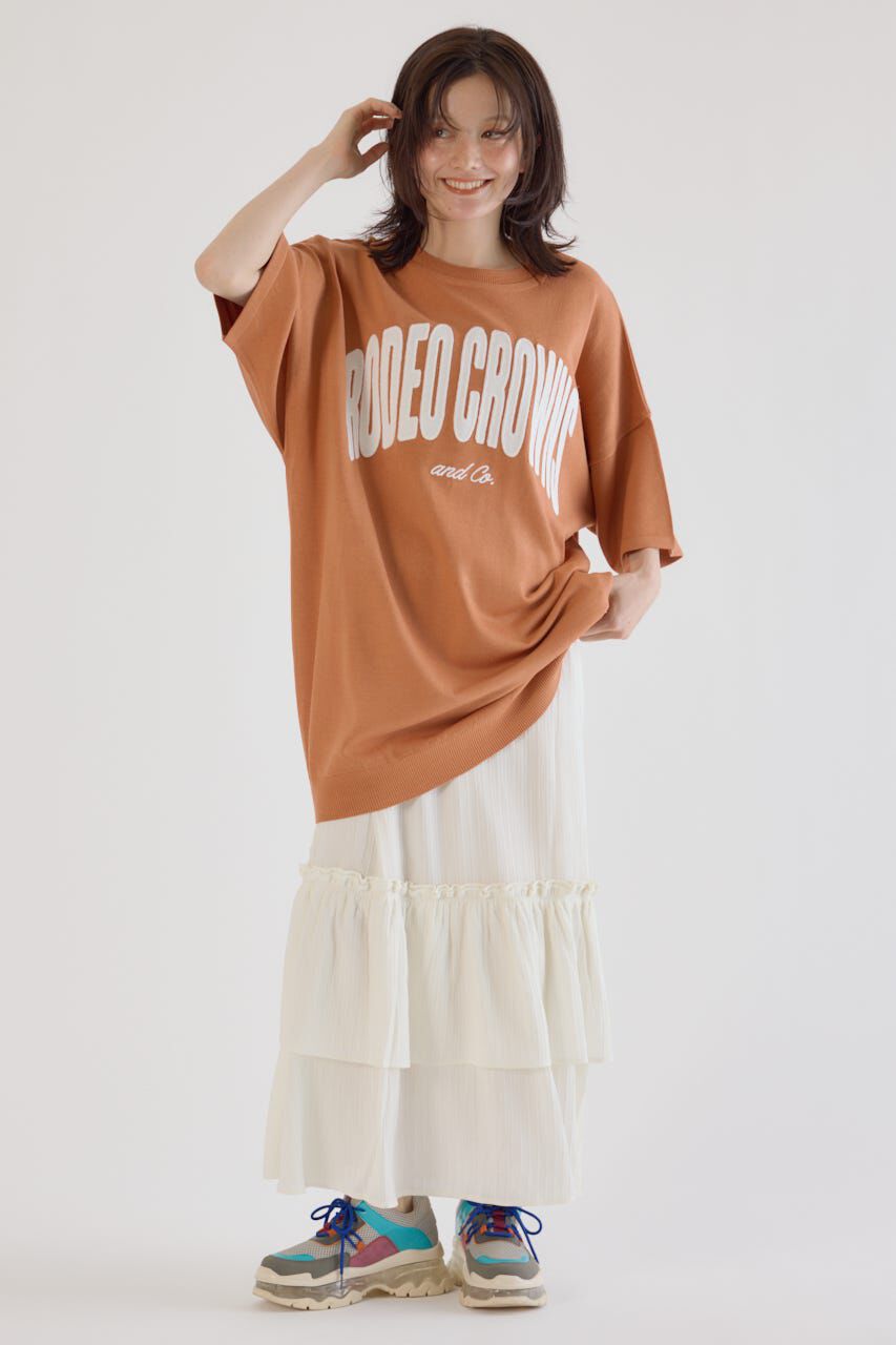 RODEO CROWNS「CURVE LOGOコンビニットワンピース」|ワンピース|