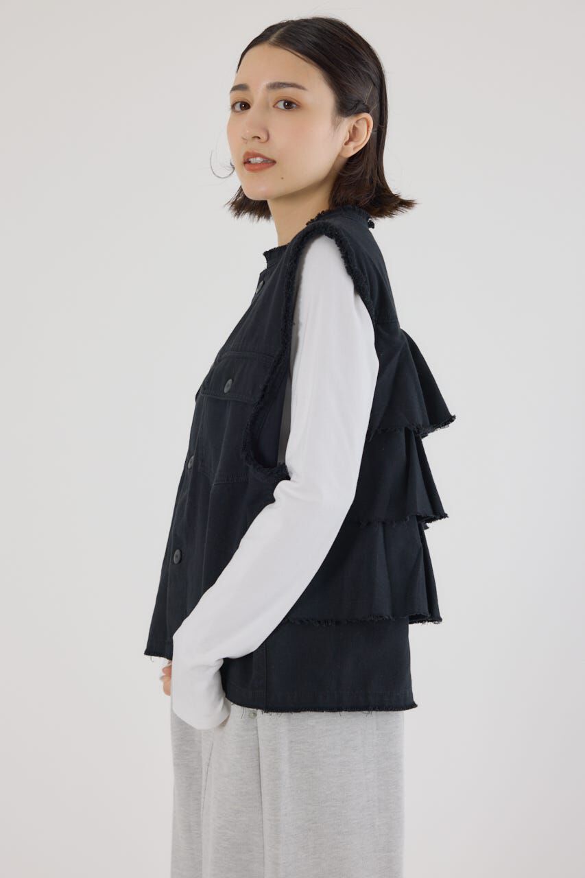 RODEO CROWNS「バックフリルベスト」|ダウンベスト・ベスト|