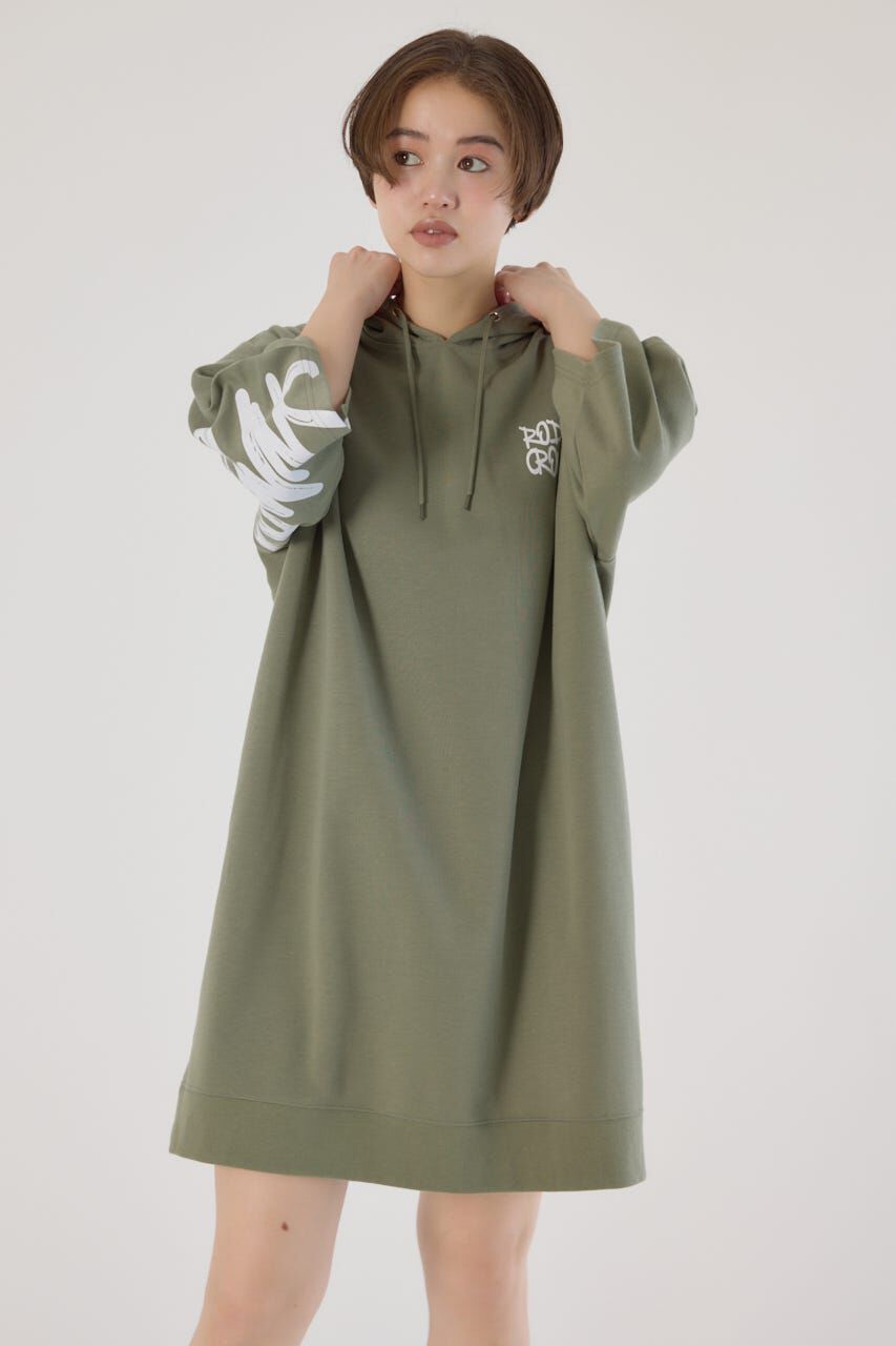 RODEO CROWNS「Right shoulder LOGOパーカーワンピース」|ワンピース|