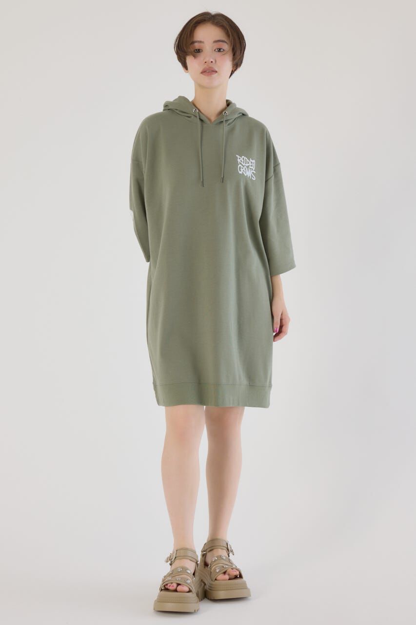 RODEO CROWNS「Right shoulder LOGOパーカーワンピース」|ワンピース|