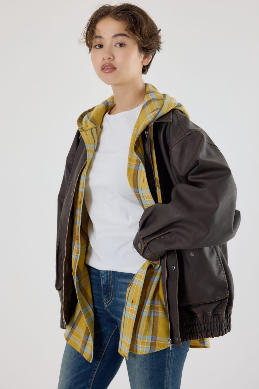 RODEO CROWNS「ヴィンテージフェイクレザーブルゾン」|その他|