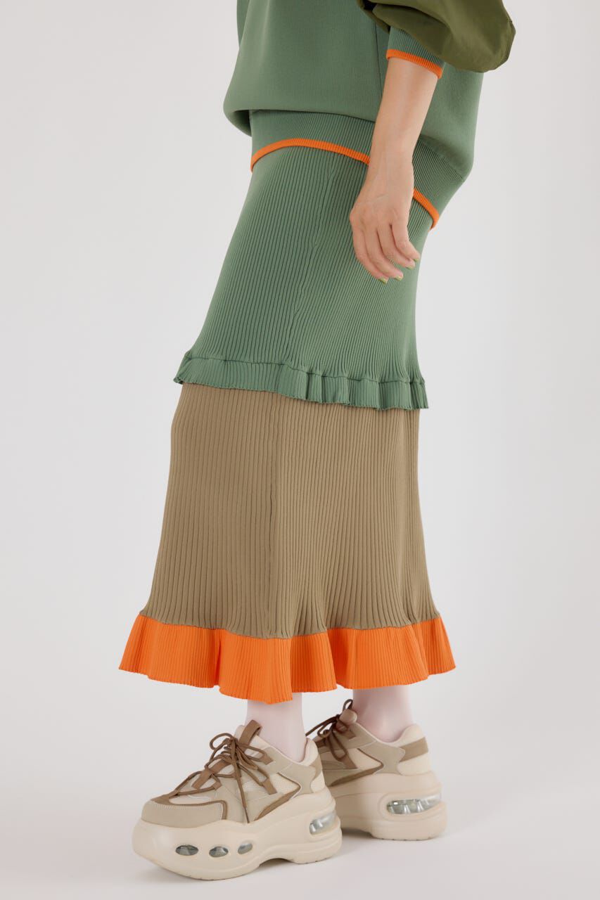 RODEO CROWNS「A-LIGHT フリル切替ニットスカート」|スカート|