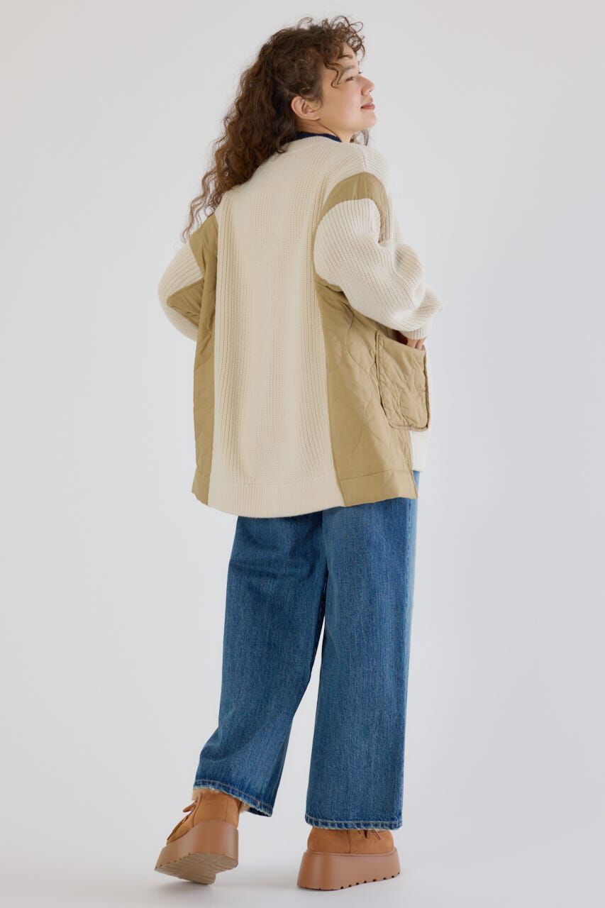 RODEO CROWNS「キルトドッキングニットブルゾン」|カーディガン|