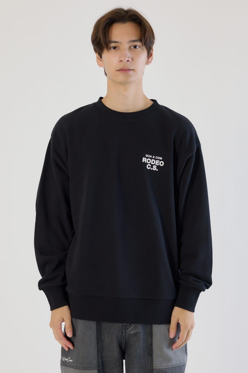 RODEO CROWNS「メンズフェイクレザーパッチスウェット」|パーカー|