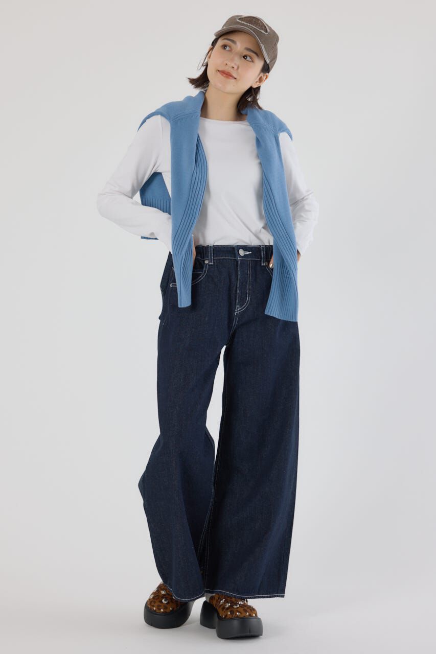 RODEO CROWNS「ビッグリボンデニムパンツ」|デニム|