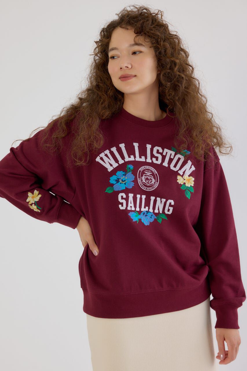 RODEO CROWNS「フラワーステッチカレッジスウェット」|パーカー|