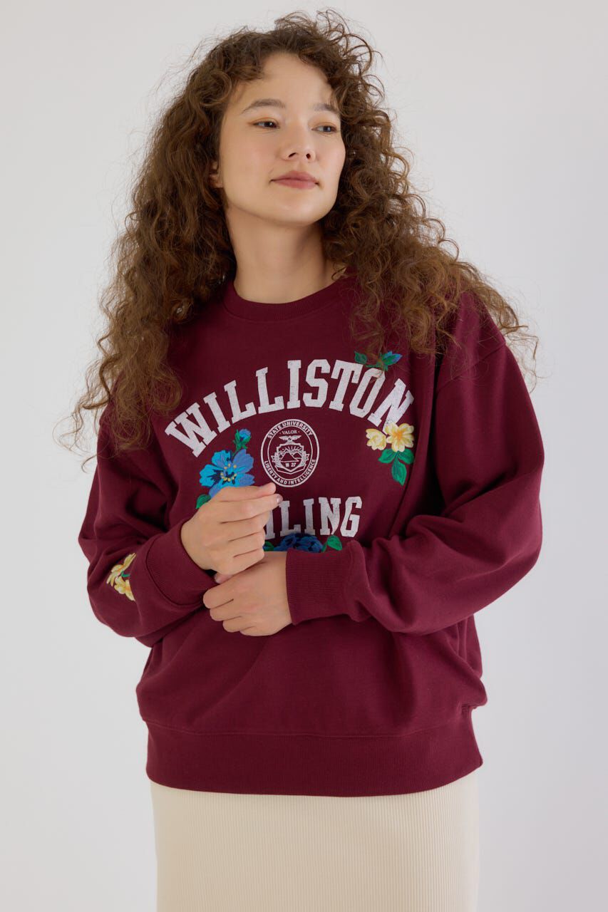 RODEO CROWNS「フラワーステッチカレッジスウェット」|パーカー|