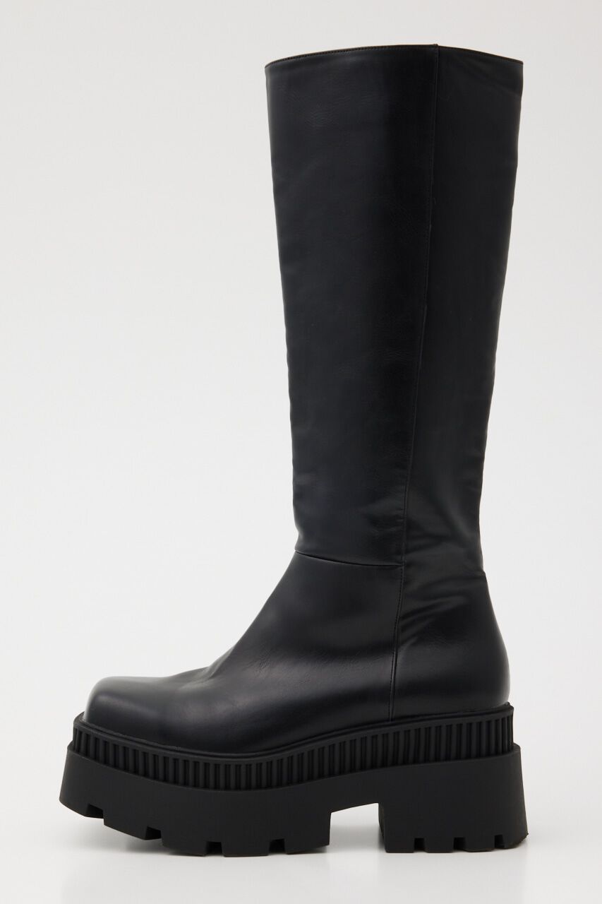 SLY「SQUARE TOE CHUNKY KNEE ブーツ」|その他|BLK
