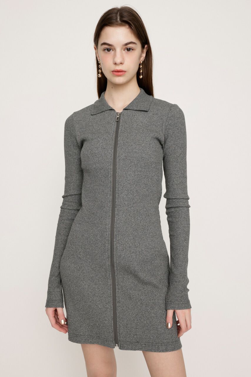 SLY「FRONT ZIP CUT ショートワンピース」|ワンピース|