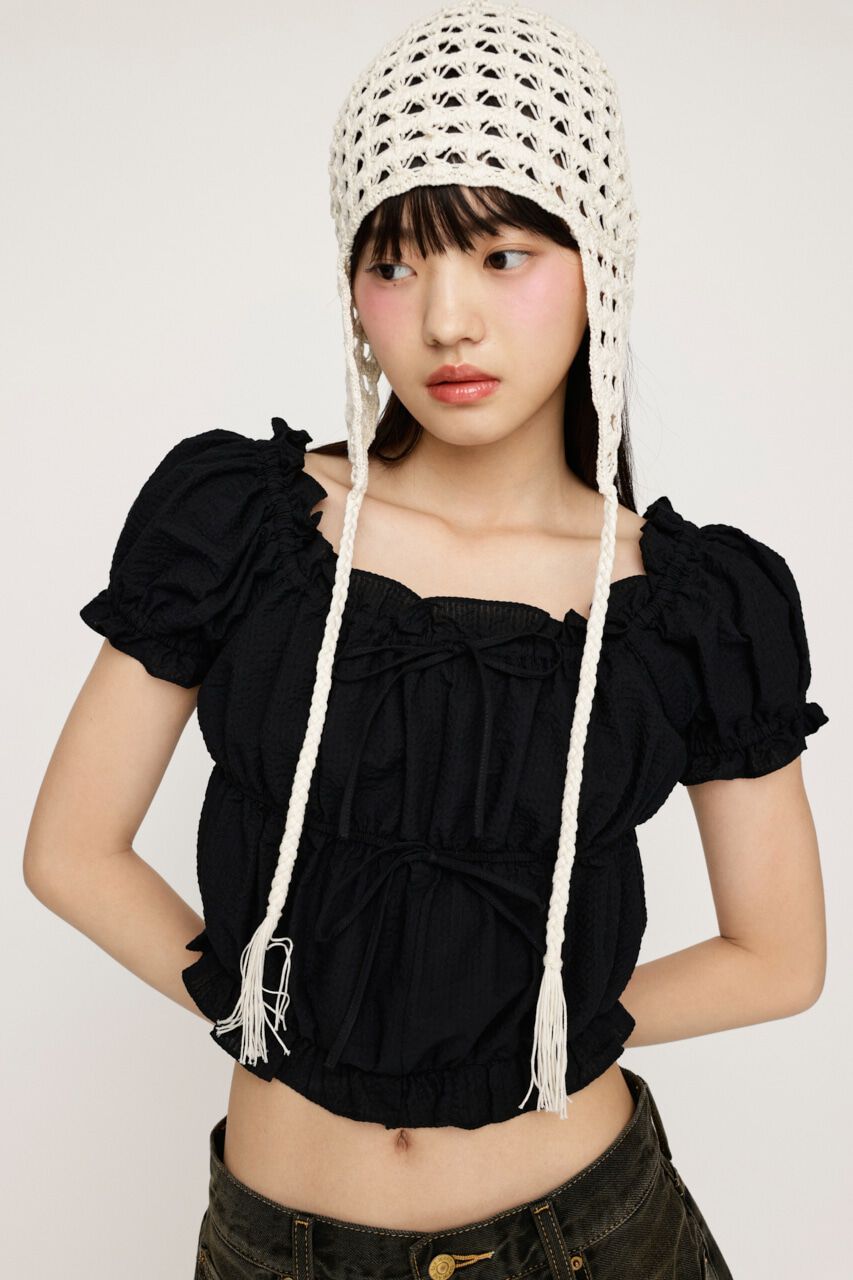 SLY「GATHER RIBBON ブラウス」|シャツ・ブラウス|