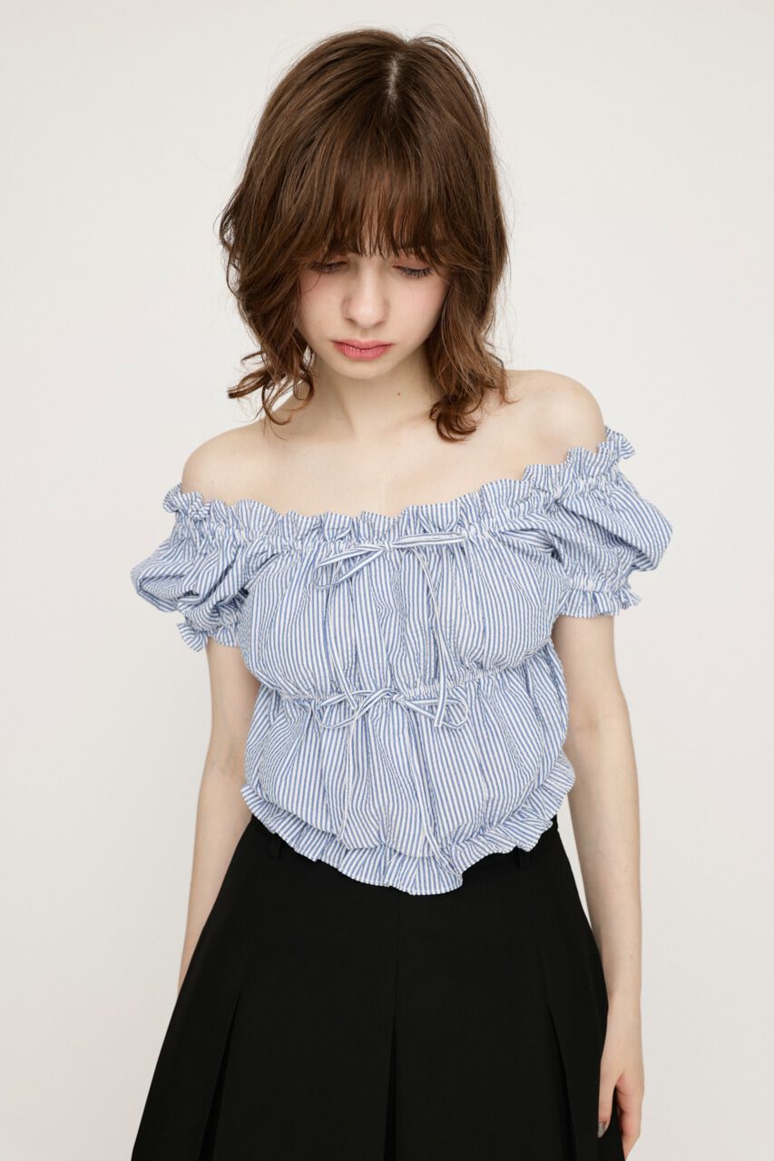 SLY「GATHER RIBBON ブラウス」|シャツ・ブラウス|