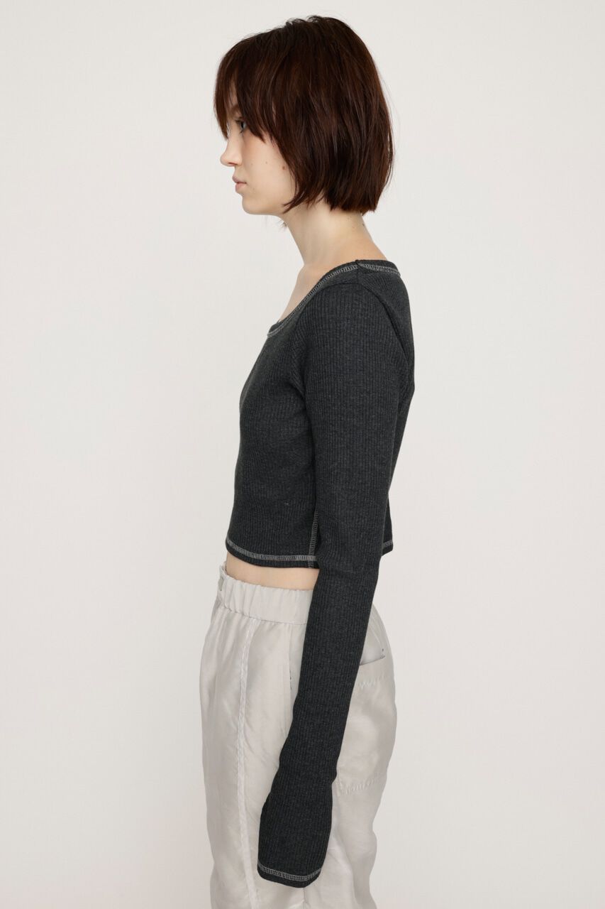 SLY「CUT RIB BASIC トップス」|Tシャツ・カットソー|