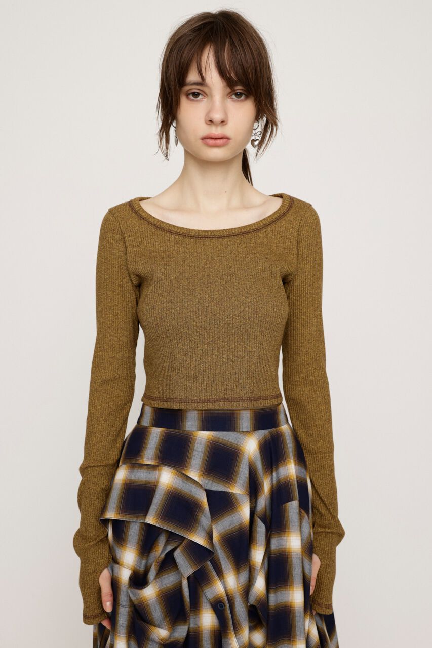 SLY「CUT RIB BASIC トップス」|Tシャツ・カットソー|