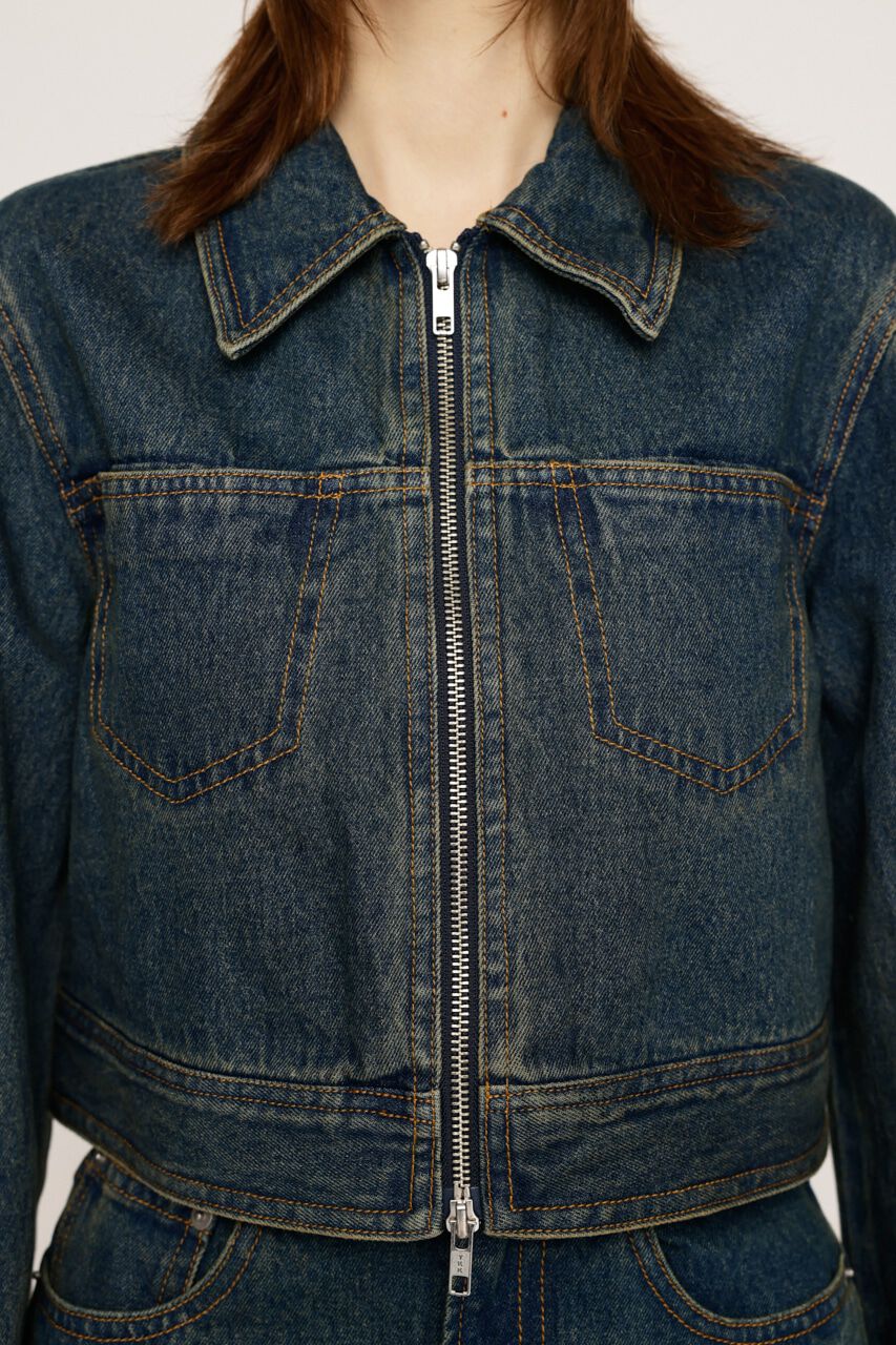 SLY「FRONT ZIP DENIM JK-AB」|デニムジャケット|