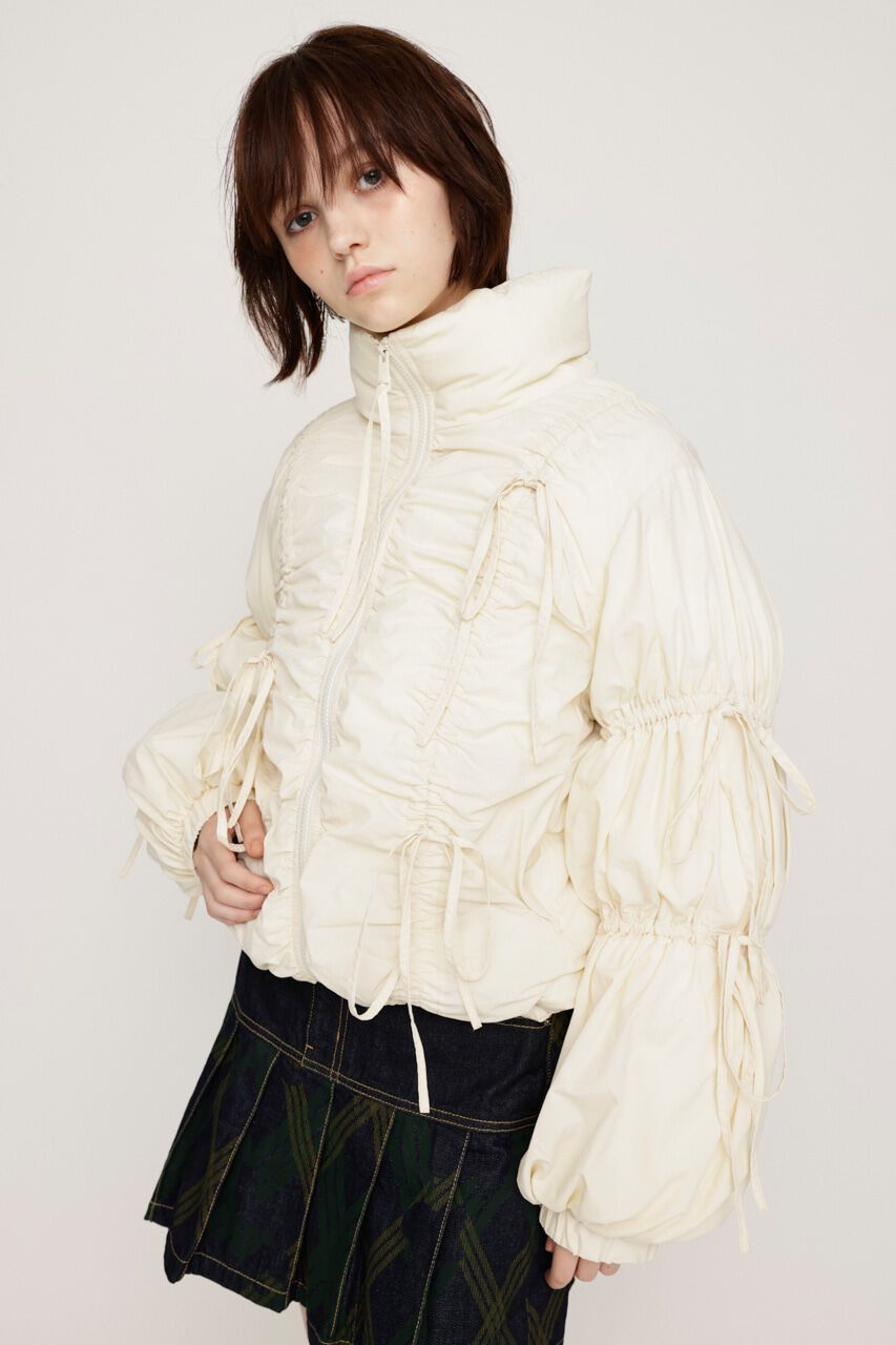 SLY「RIBBON GATHER PUFFER ジャケット」|その他|