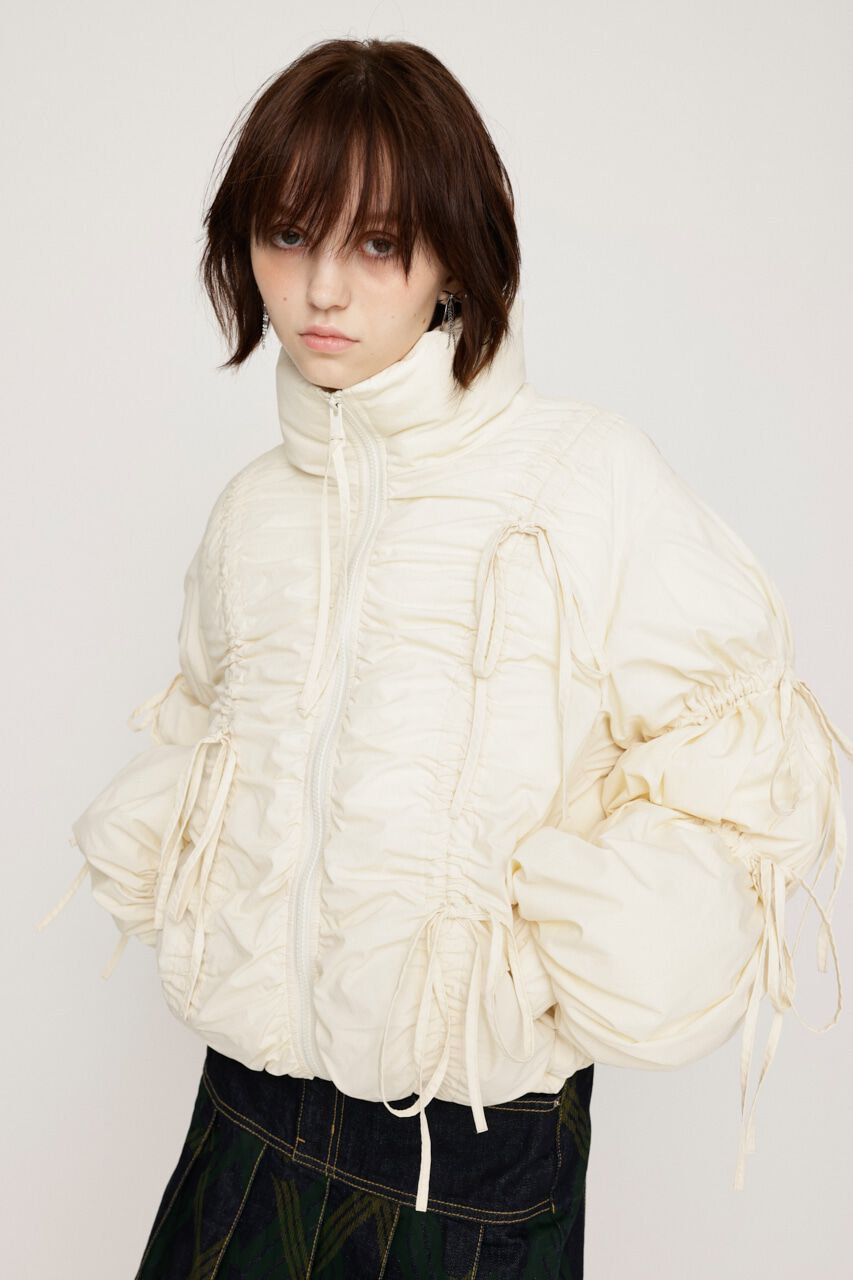 SLY「RIBBON GATHER PUFFER ジャケット」|その他|