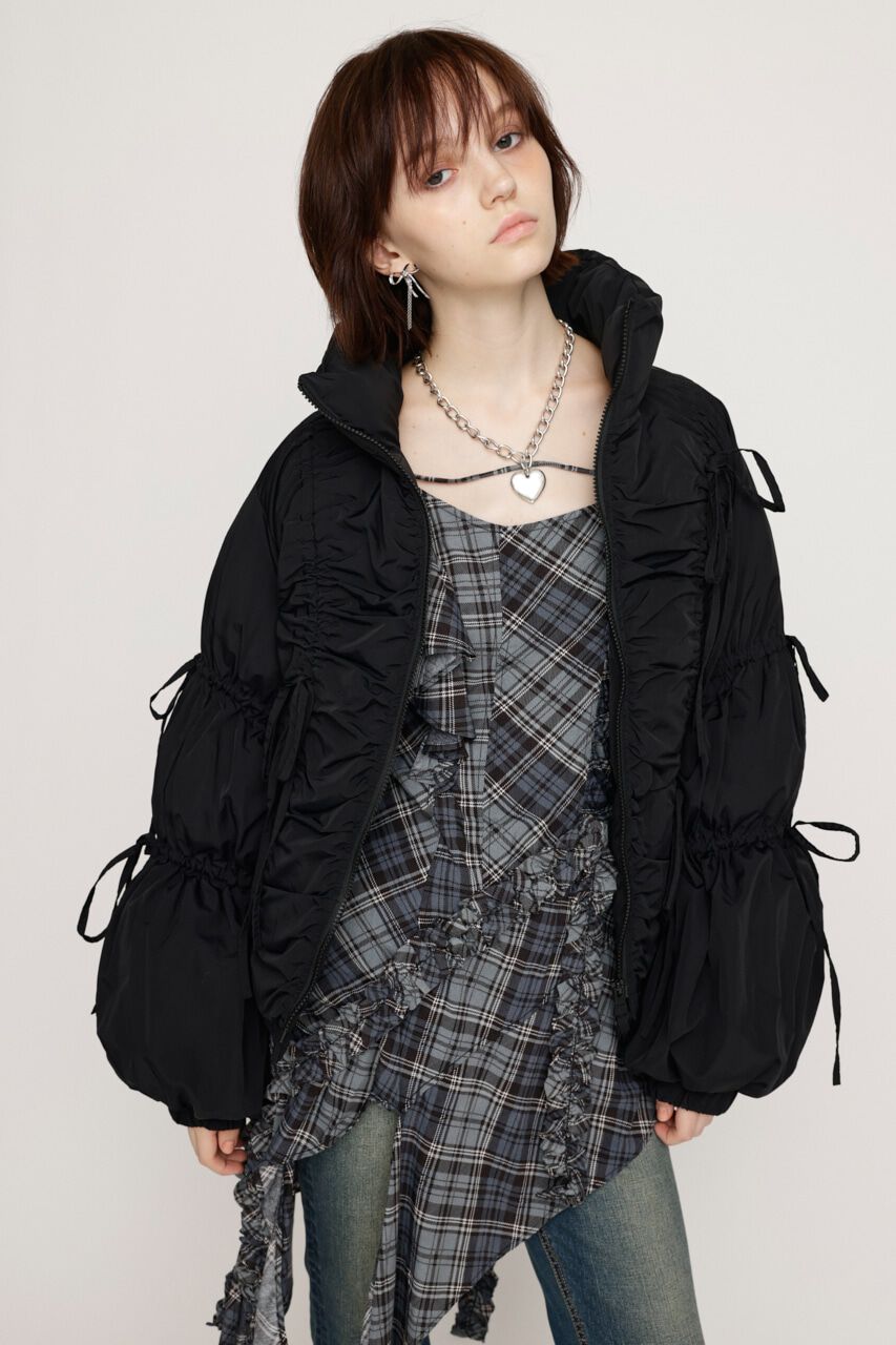 SLY「RIBBON GATHER PUFFER ジャケット」|その他|