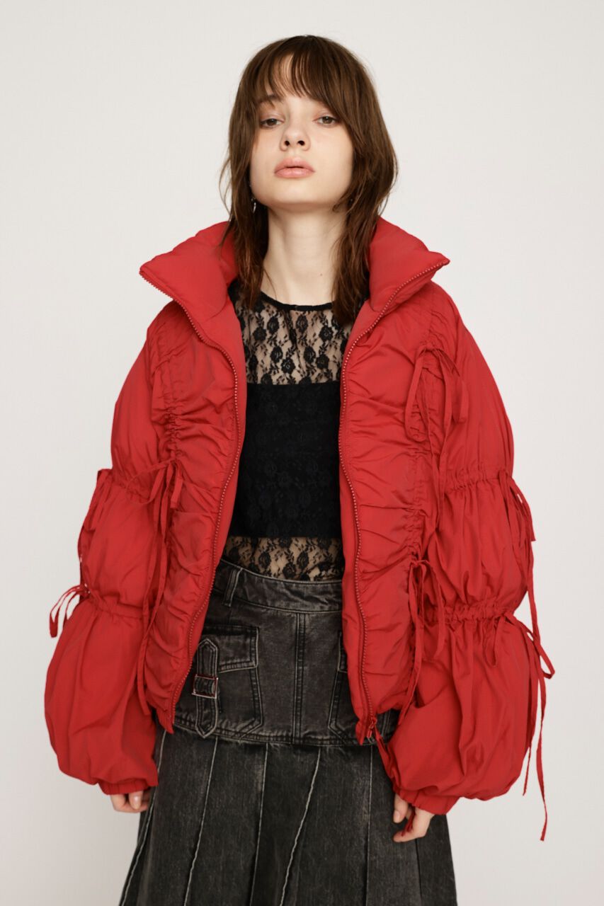SLY「RIBBON GATHER PUFFER ジャケット」|その他|
