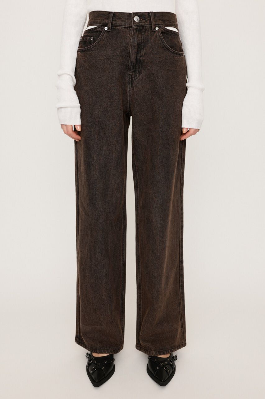 SLY「CUT OFF STRAIGHT パンツ」|デニム|