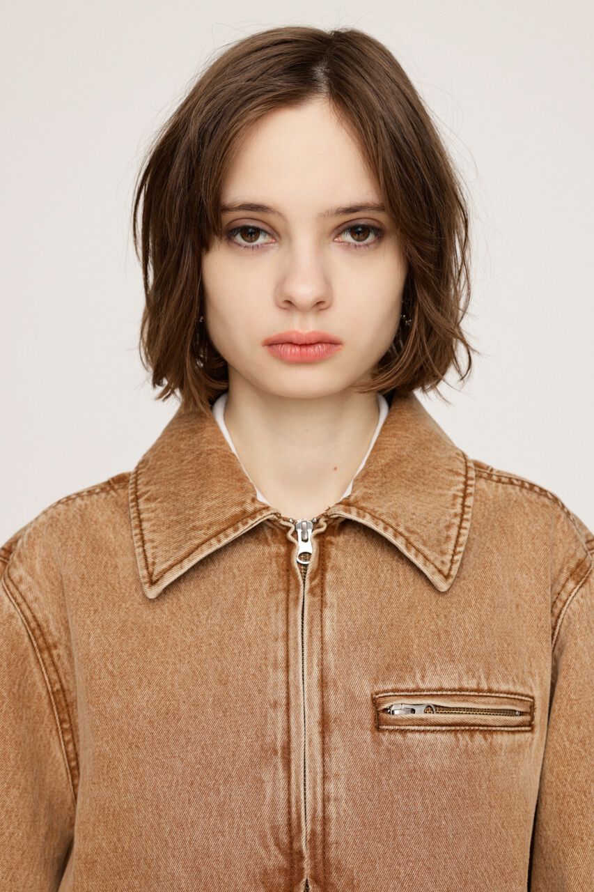 SLY「FRONT ZIP BOXY BZ-BE」|デニムジャケット|