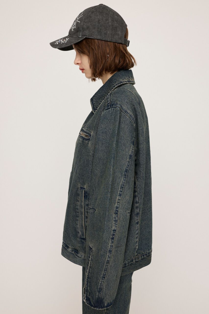 SLY「FRONT ZIP BOXY BZ-BE」|デニムジャケット|