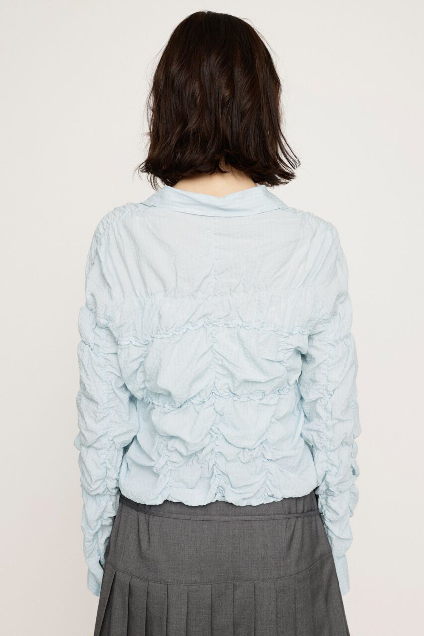 SLY「SHIRRING SKIPPER RIBBON シャツ」|シャツ・ブラウス|