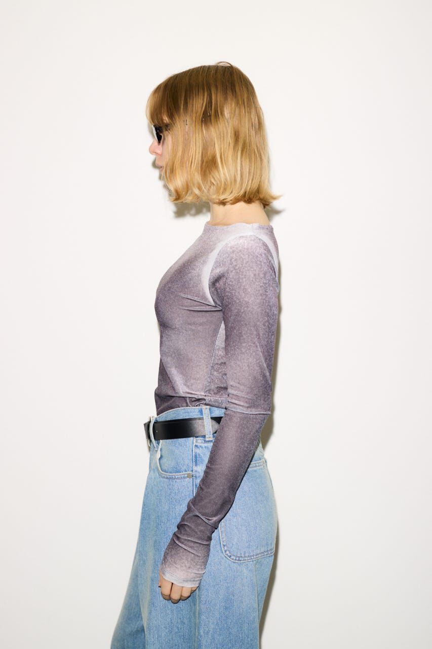 SLY「FADE VELOURS B／N トップス」|Tシャツ・カットソー|