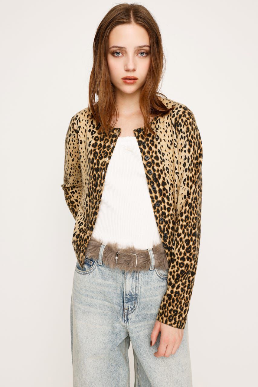 SLY「COMPACT LEOPARD カーディガン」|カーディガン|