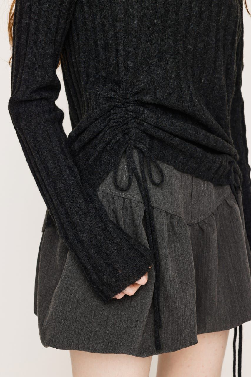 SLY「GATHER RIBBON KNIT トップス」|ニット・セーター|