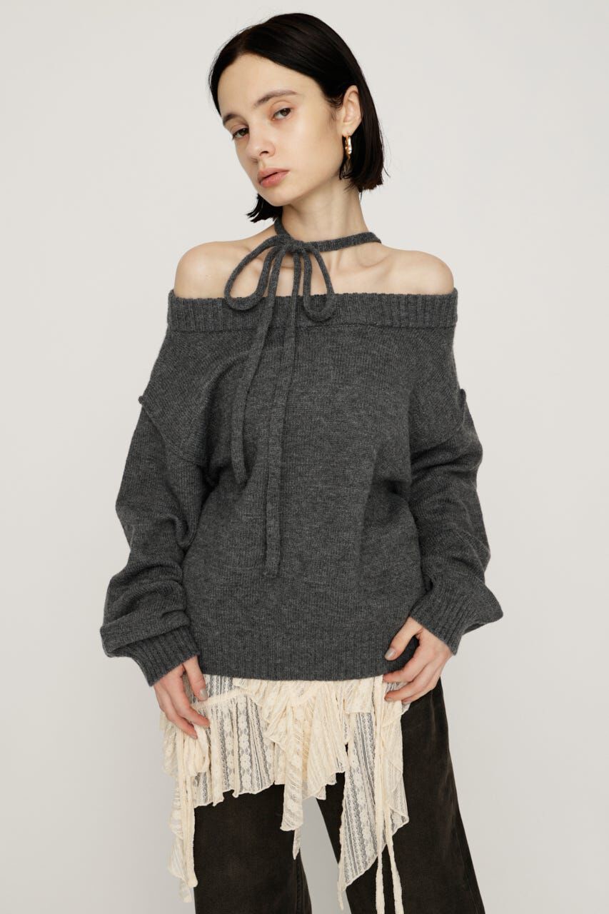 SLY「2WAY SHOULDER KNIT トップス」|ニット・セーター|